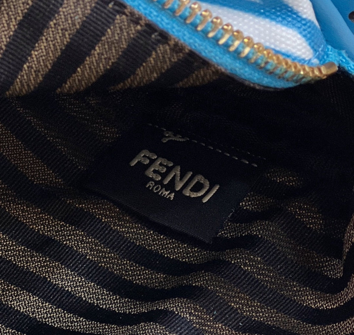 Bolsa Fendi Azul Mini FF Vertigo