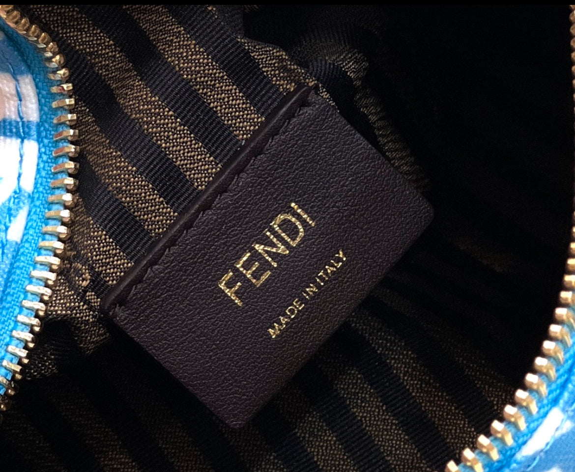 Bolsa Fendi Azul Mini FF Vertigo