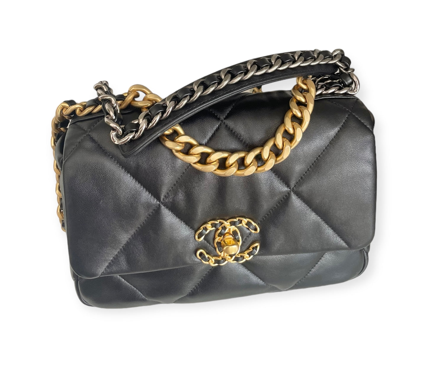 Bolsa Chanel Flap 19 - Hardware Dourado/Prata