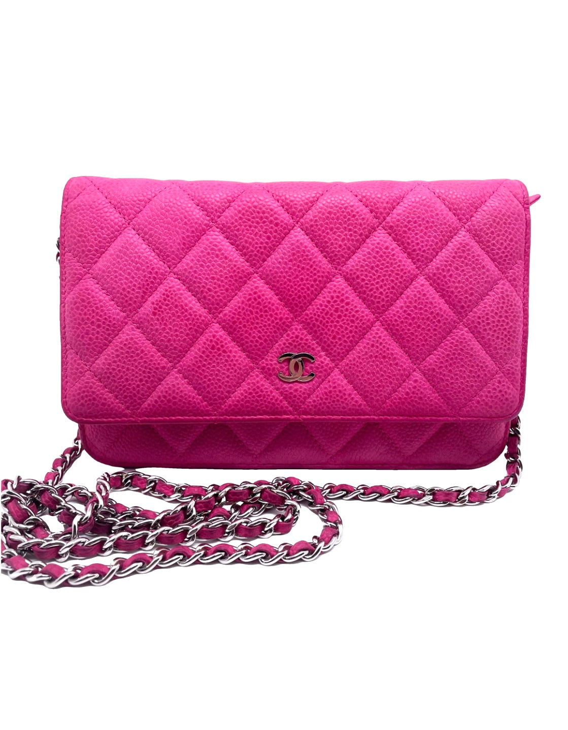 Carteira Chanel Wallet On Chain - Hardware Prateado