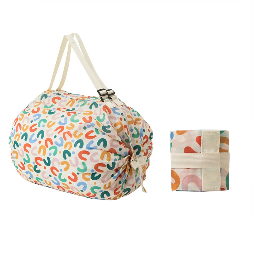 Foldable Large Tote Bag – Reusable Shopping & Travel Shoulder Bag